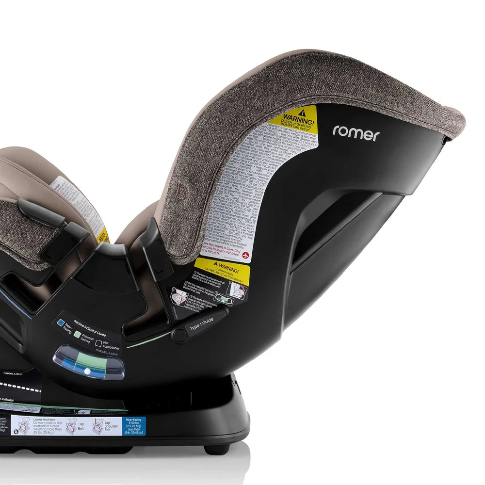 Romer Veni Convertible Car Seat, Two-Stage Car Seat with Slim 17” Design and SecureLoc, Truffle