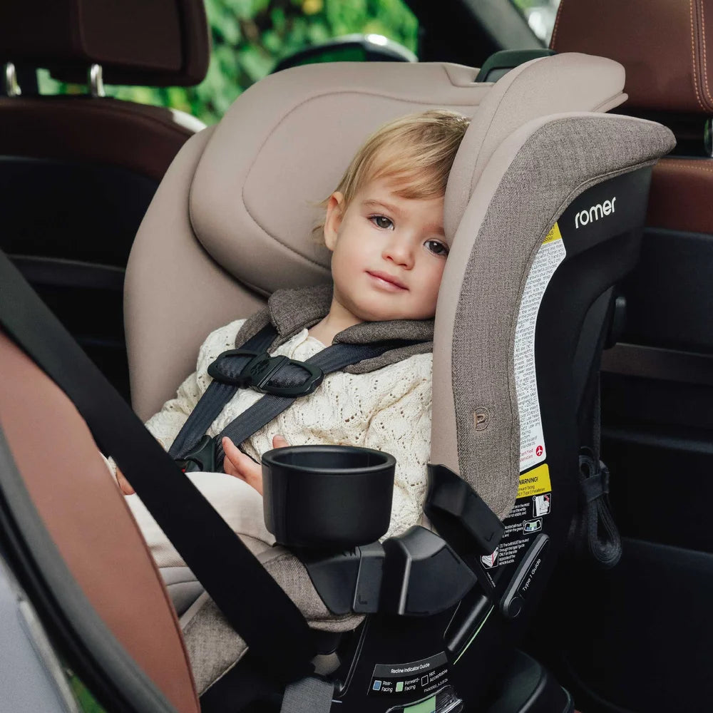Romer Veni Convertible Car Seat, Two-Stage Car Seat with Slim 17” Design and SecureLoc, Truffle