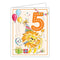 Rosanne Beck Card - Handpainted Fifth Birthday Lion
