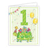 Rosanne Beck Card - Handpainted First Birthday Turtle