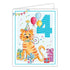 Rosanne Beck Card - Handpainted Fourth Birthday Tiger