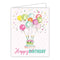 Rosanne Beck Card - Handpainted Happy Birthday Balloons and Cake