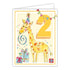 Rosanne Beck Card - Handpainted Second Birthday Giraffe