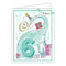 Rosanne Beck Card - Handpainted Sixth Birthday Dino