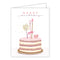 Rosanne Beck Card - Happy Birthday Cake Sparkler and Candles