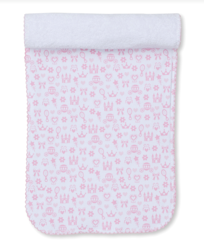 Royal Details Burp Cloth, Pink