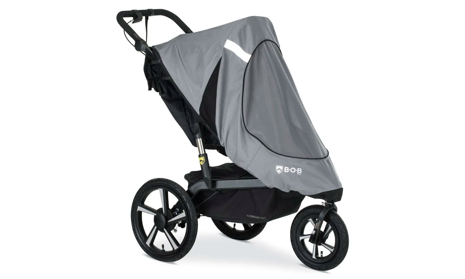 Sun Shield on an Alterrain Pro Jogging Stroller Right Facing
