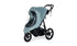 Jogging stroller with rain cover.