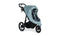 Jogging stroller with rain cover.
