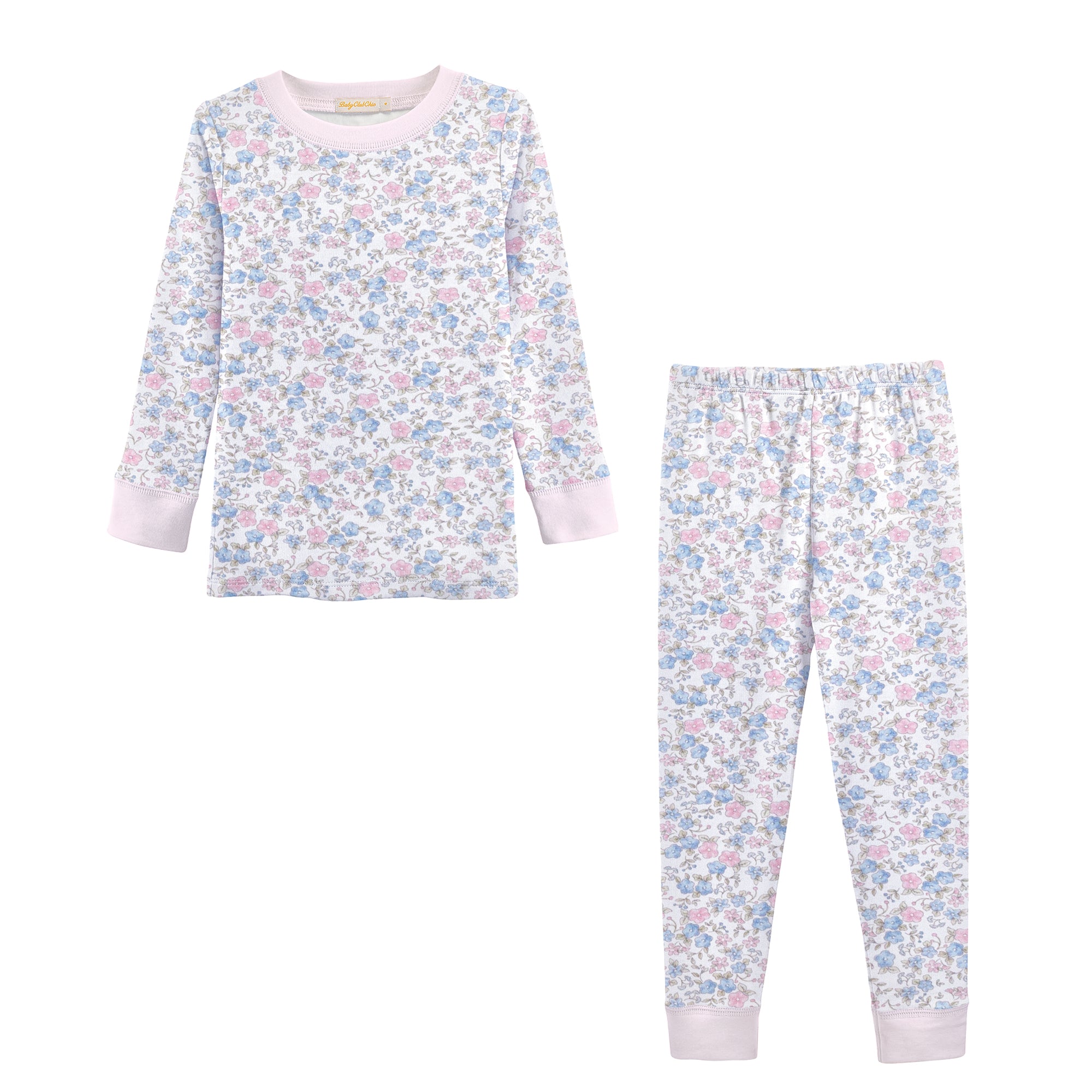 Baby Club Chic Tiny Soft Floral Printed Pima Kid Set