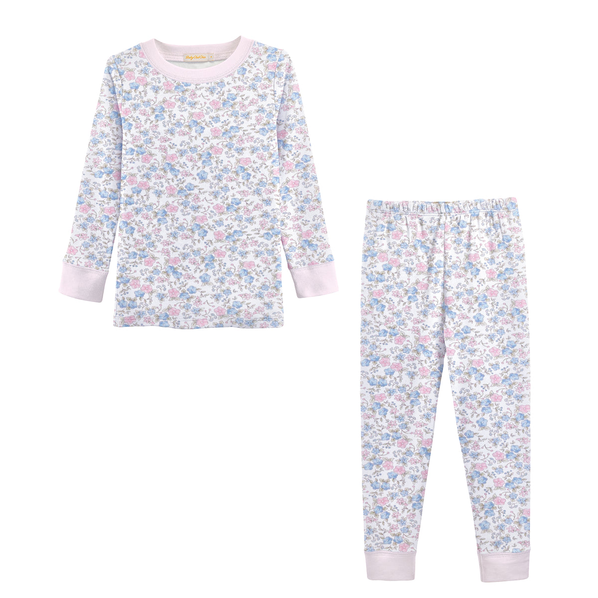 Baby Club Chic Tiny Soft Floral Printed Pima Kid Set