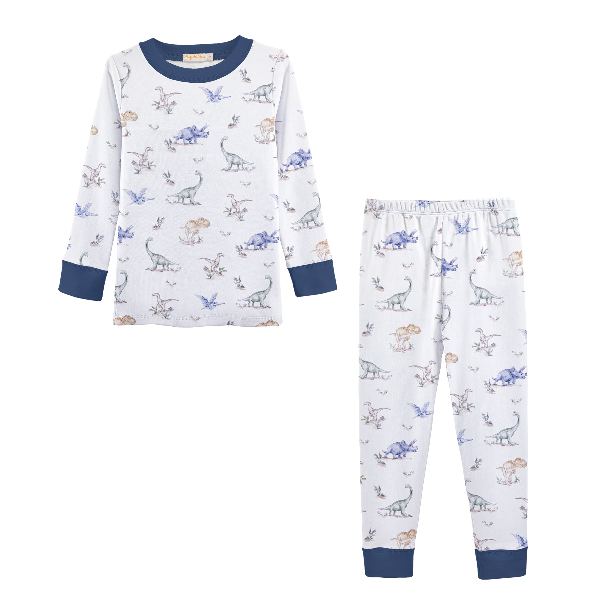Baby Club Chic Jurassic Friends Printed Pima Kid Set