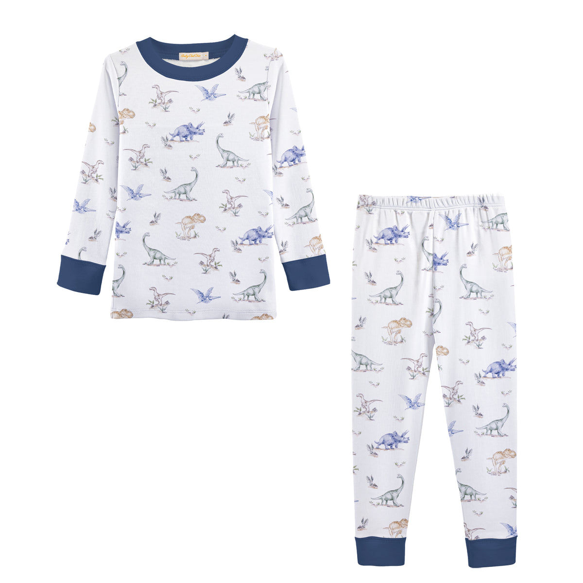 Baby Club Chic Jurassic Friends Printed Pima Kid Set