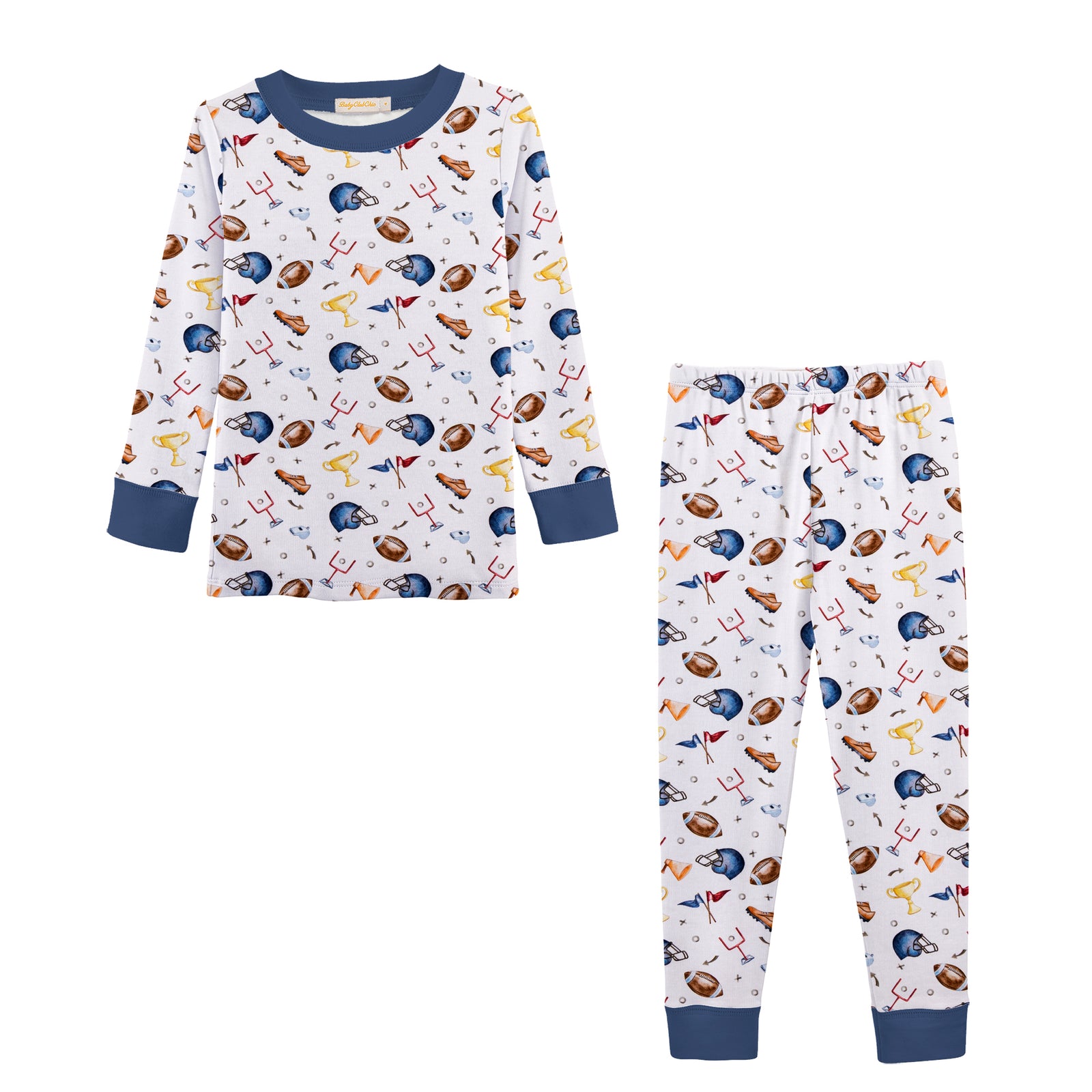 Baby Club Chic Game Day Printed Pima Kid Set