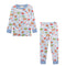 Baby Club Chic Tiny Santa's Treats - Light Blue Printed Pima Kid Set