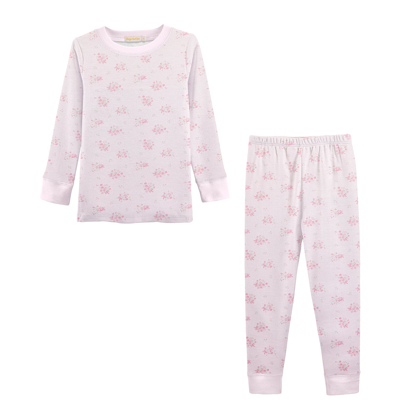 Baby Club Chic Tiny Bunch of Roses Printed Pima Kid Set