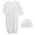 Baby Club Chic Tiny Baby Duckies Printed Pima Gown and Hat Set