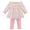 Baby Club Chic Velvet Petals Printed Pima Ruffled Blouse and Legging Set
