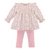 Baby Club Chic Velvet Petals Printed Pima Ruffled Blouse and Legging Set