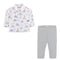 Baby Club Chic Cute Roars Printed Pima L/S Collared Tee & Pants Set