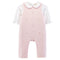 Baby Club Chic Rose Buds Pima Jacquard All Over Embroidery Longall with Emb. Collar Bodysuit