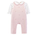 Baby Club Chic Rose Buds Pima Jacquard All Over Embroidery Longall with Emb. Collar Bodysuit
