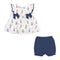 Baby Club Chic Harbor Days Blouse with Bows and Short Set