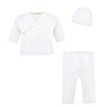 Blue Dots Printed Take Me Home w/Hat Set