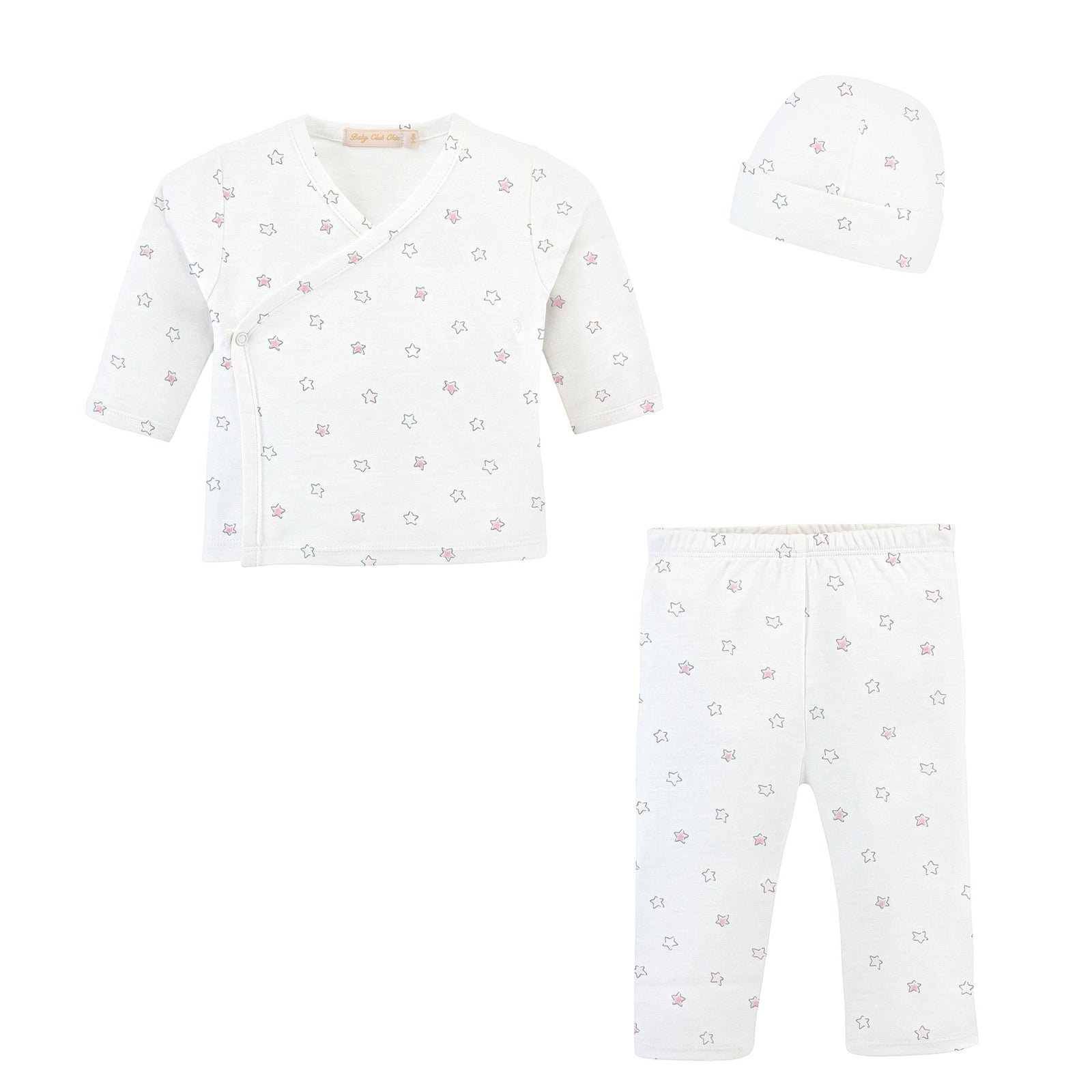 Pink Little Stars Printed Take Me Home w/Hat Set
