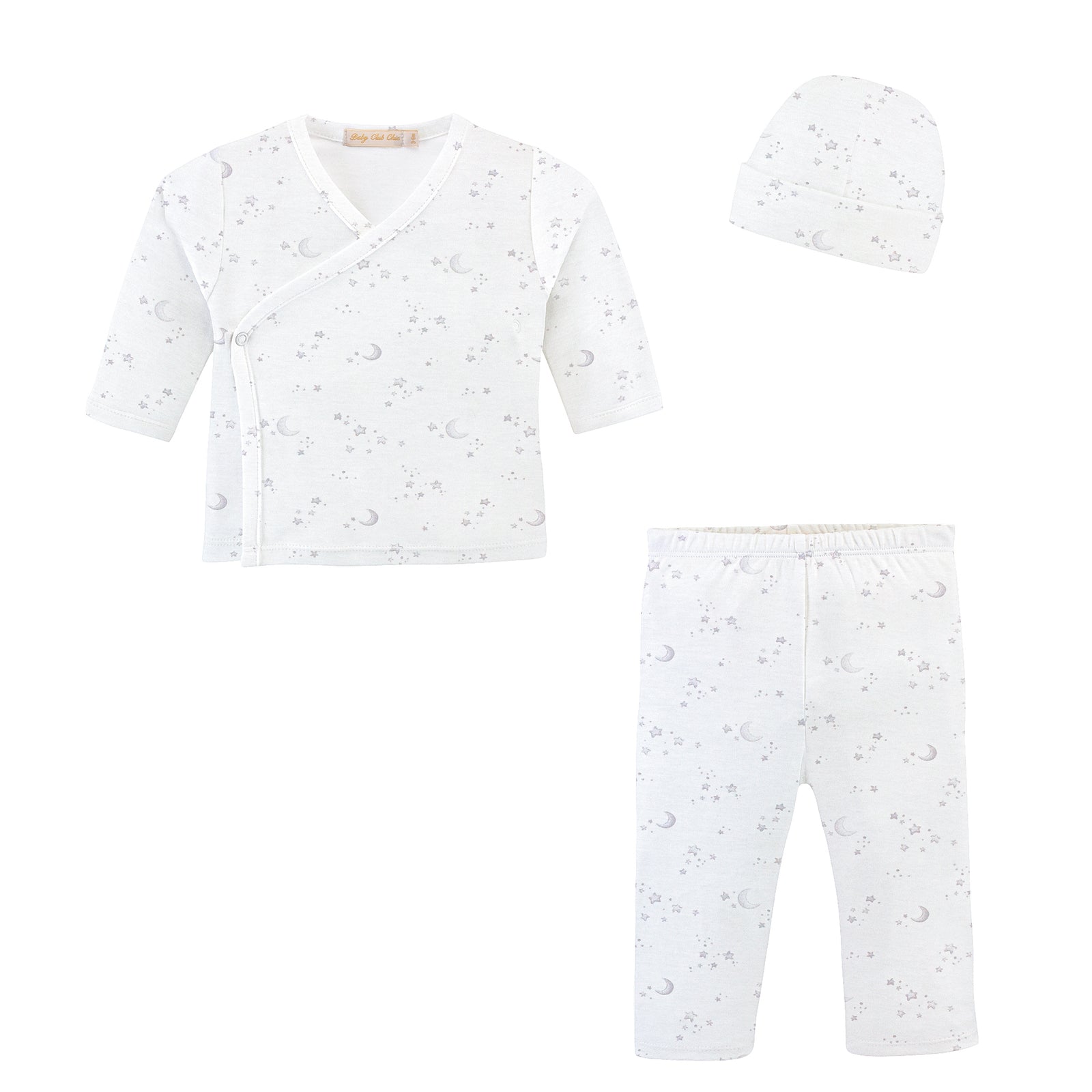 Baby Club Chic Whispers of Stars Gray Take Me Home with Hat Set