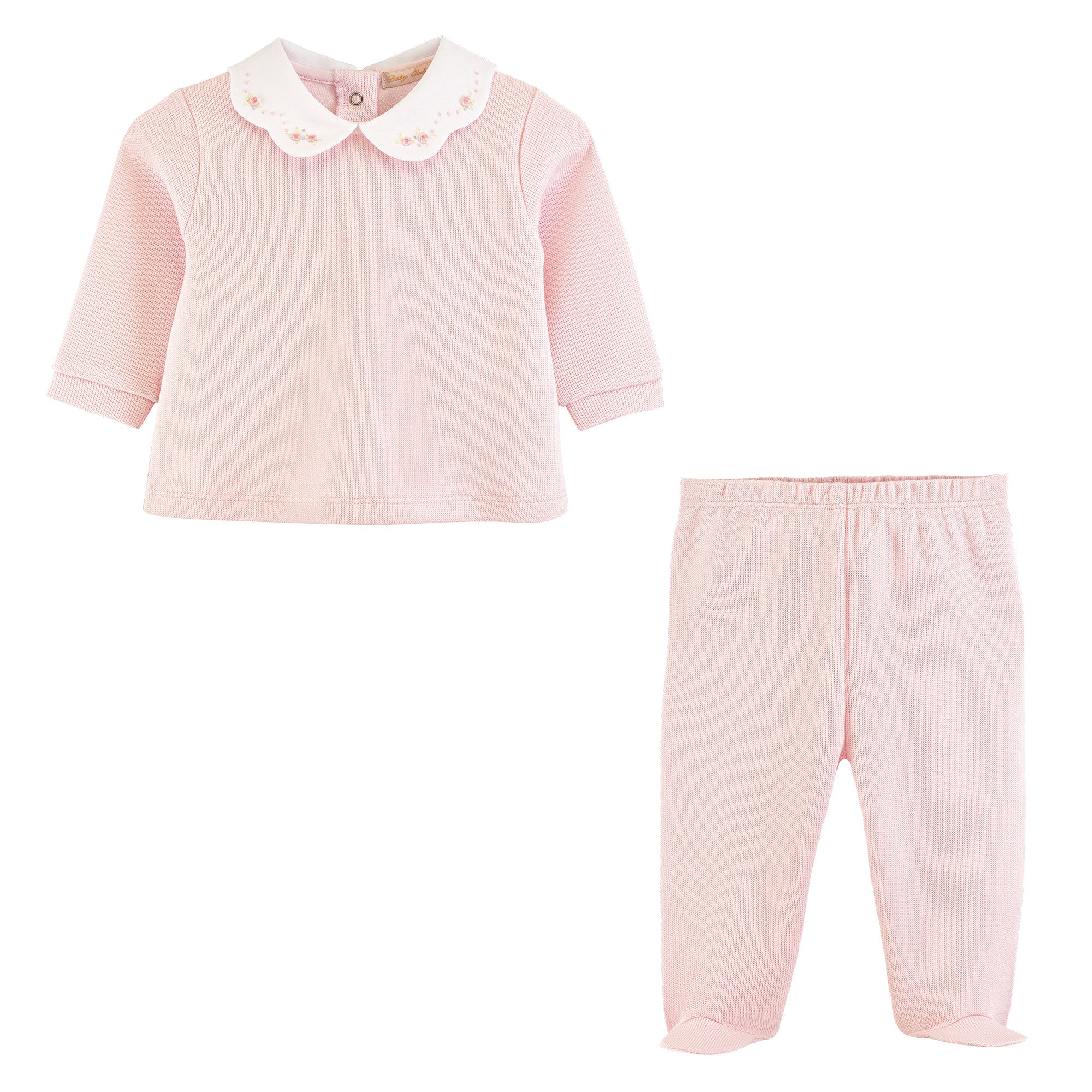 English Knot Roses Top and Pant Set, Pink