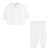English Knot Roses Top and Pant Set, White