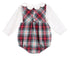 Gingerbread Plaid Bow Bubble, Red
