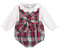 Gingerbread Plaid Bow Bubble, Red