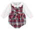 Gingerbread Plaid Bow Bubble, Red
