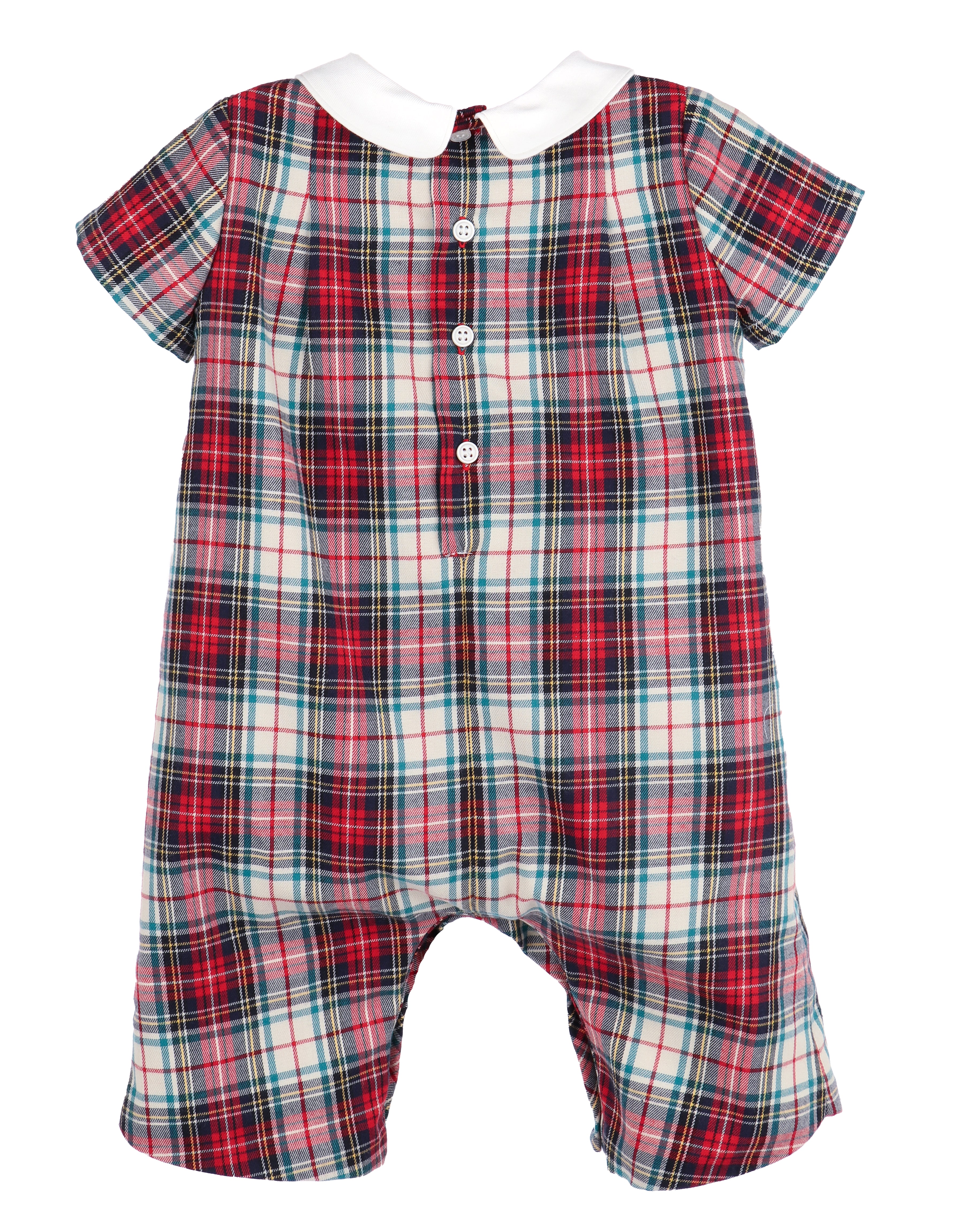 Gingerbread Plaid Boy Longall, Red