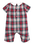 Gingerbread Plaid Boy Longall, Red