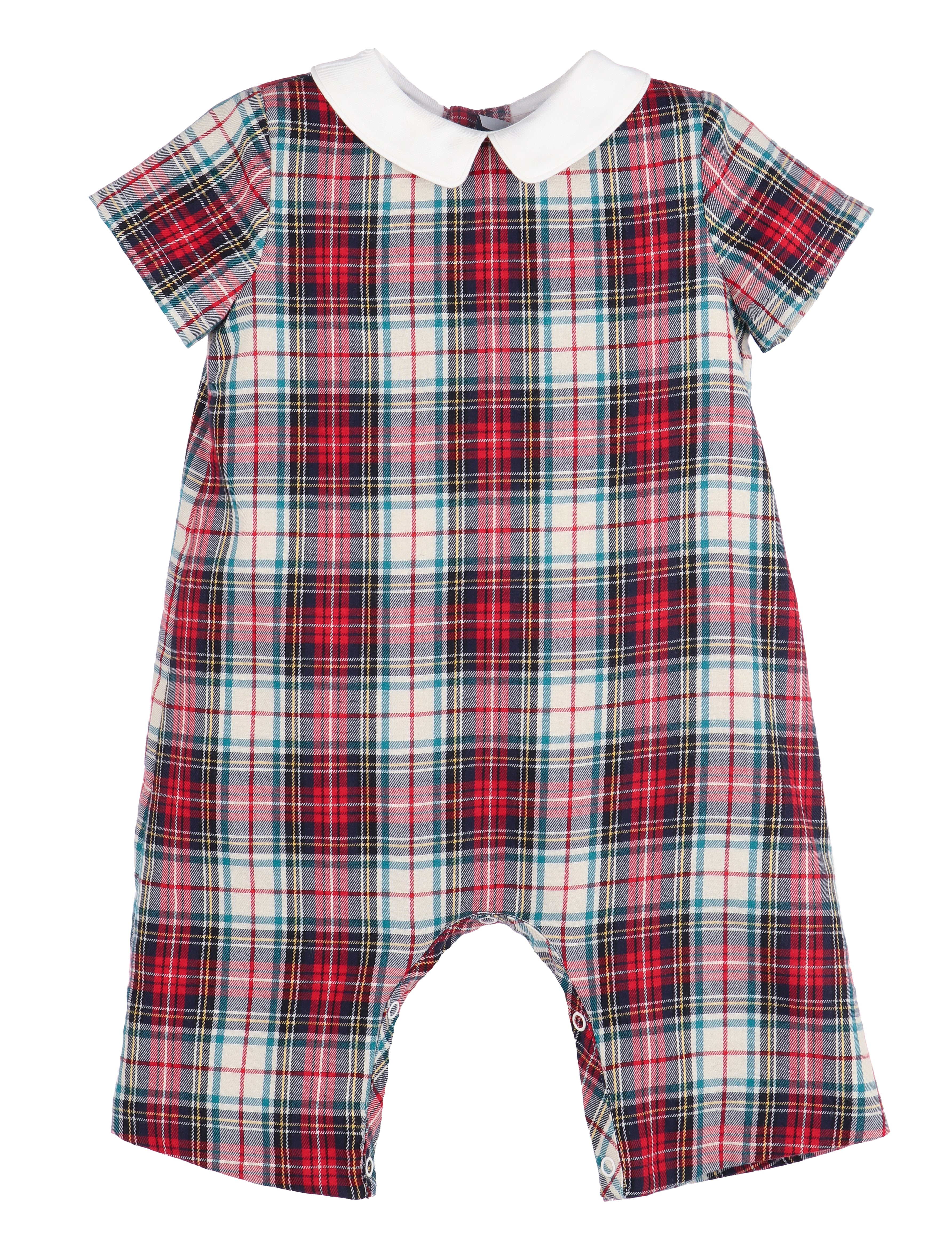 Gingerbread Plaid Boy Longall, Red