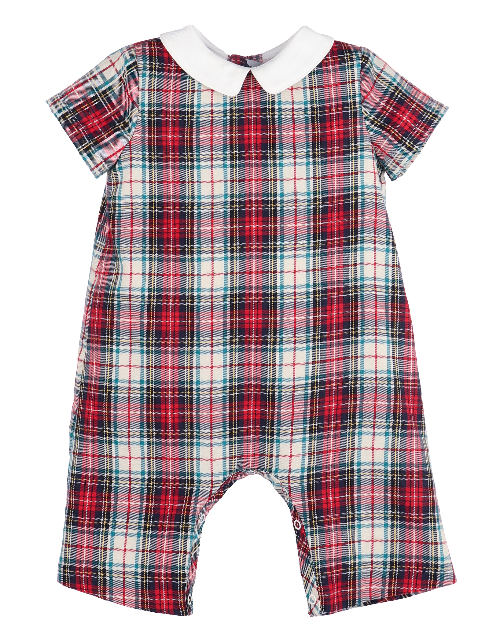 Gingerbread Plaid Boy Longall, Red