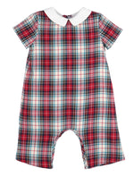 Gingerbread Plaid Boy Longall, Red