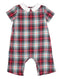Gingerbread Plaid Boy Longall, Red