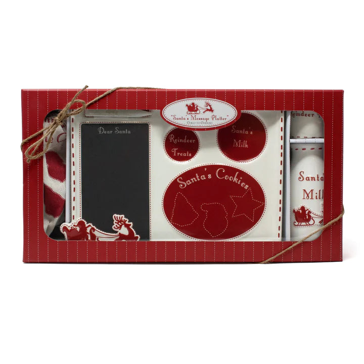 Santa's Cookie & Message Platter Set w/ Cookie Cutters