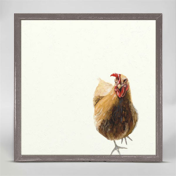 Sassy Chicken, Mini Framed Canvas