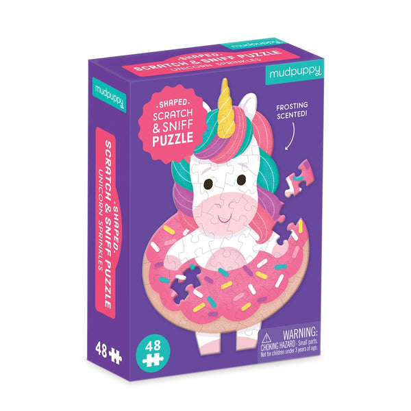 Scratch and Sniff Shaped Mini Puzzle, Unicorn