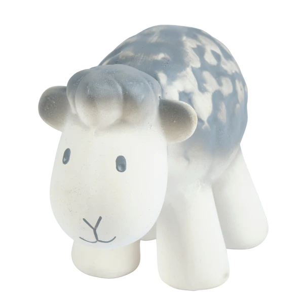 Sheep Organic Natural Rubber Rattle, Teether & Bath Toy