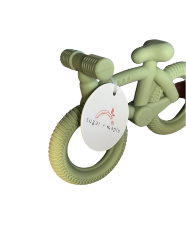 Silicone Bike Teether, Green