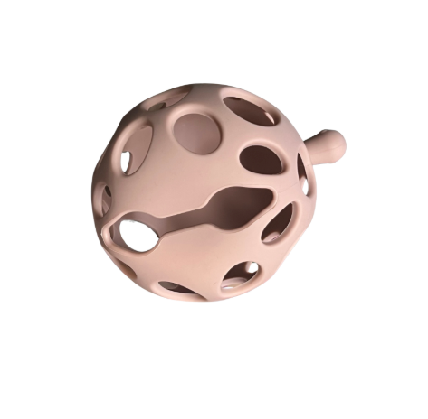 Silicone Squishable Chicken Teether, Blush Pink