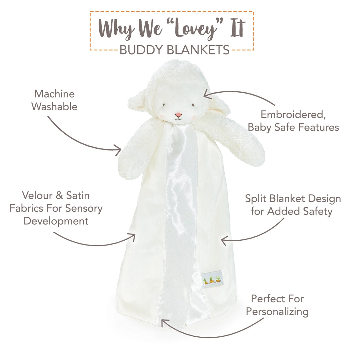 Bunnies By The Bay Kiddo Bye Bye Buddy Blanket