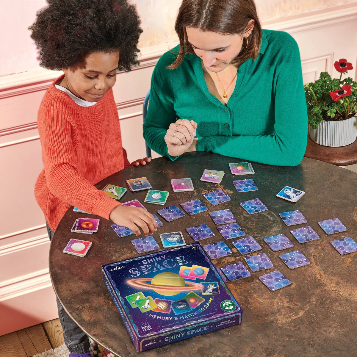 Eeboo Memory Eeboo Space Shiny Memory & Matching Game – Kids 'N Kribs