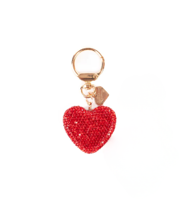Great Pretenders Sparkling Crystal Heart Bag Charm